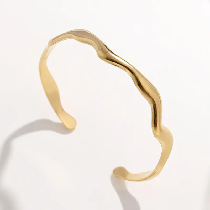 Simple Titanium Steel Wavy Stainless Steel Bracelet
