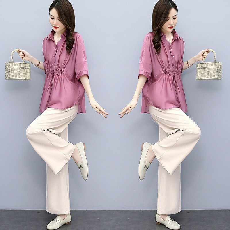 Cotton-Linen Wide-Leg Trouser Two-Piece Set, picture 9 of 12