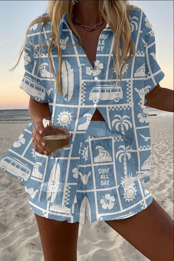 Digital Printing Top Women's Suit Two piece Set Mcs01118 3Xl - Shop at LoveMi