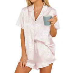 Simple Relaxed Fit Womens Loungewear Pyjamas - White - View 1
