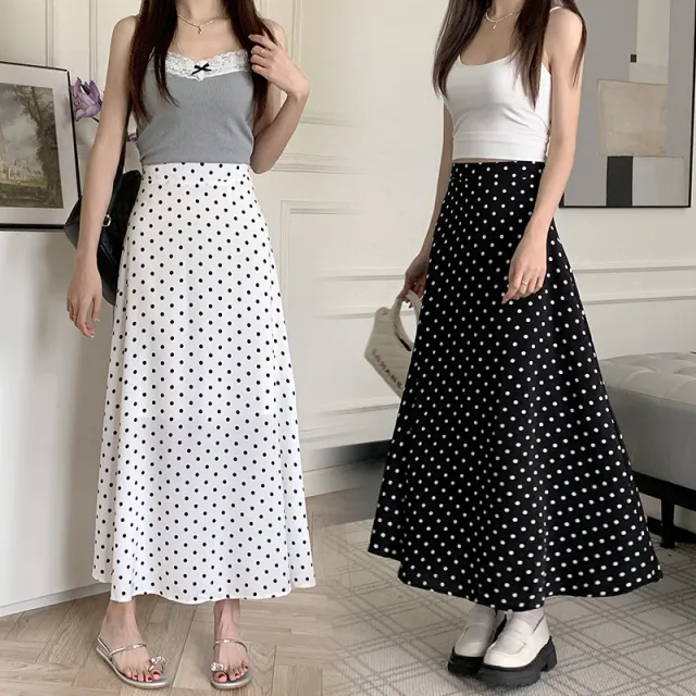 Women's Mid length Elegant Large Swing Skirt Black - Shop at LoveMi