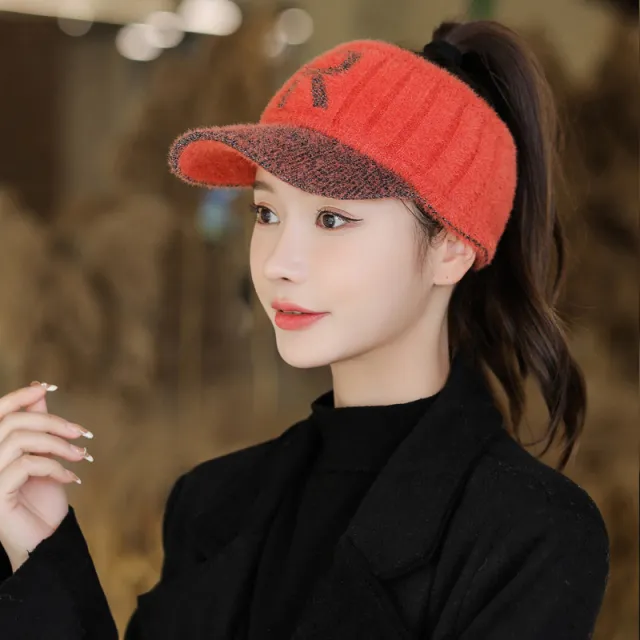 Autumn And Winter New Hat Female Fashion Alphabet Knitting Woolen Cap Mm601 Orange - Shop at LoveMi