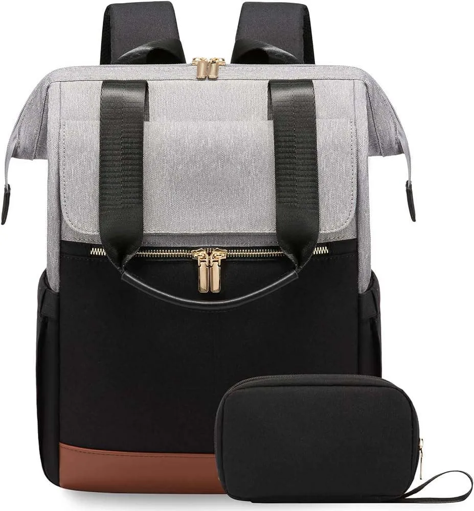 Travel Travel Laptop Large Capacity Luggage Contrast Color Backpack - Gray