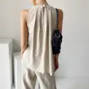Retro Skin-friendly Pleated Camisole view 3