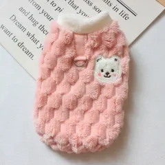 Cotton-padded Coat Golden Turtle Velvet Two-leg Thickening Vest Vest - Pink - View 1