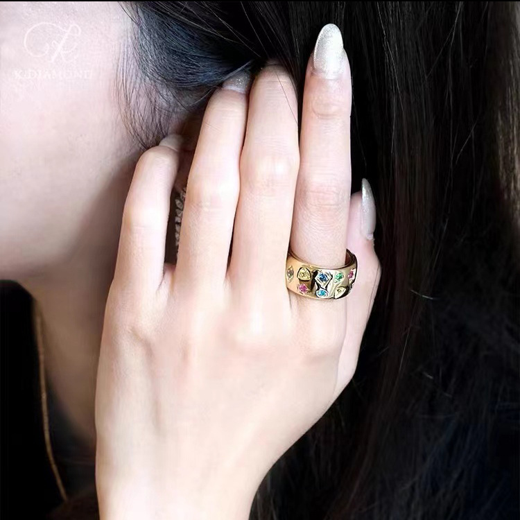 Female Niche Retro Easy Matching Ring