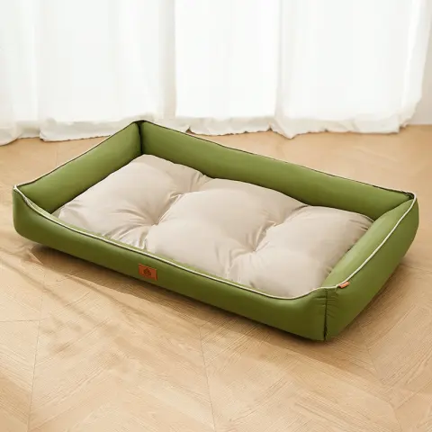 Oxford Fabric Waterproof Dog Bed Color-block Dog Mat All-season