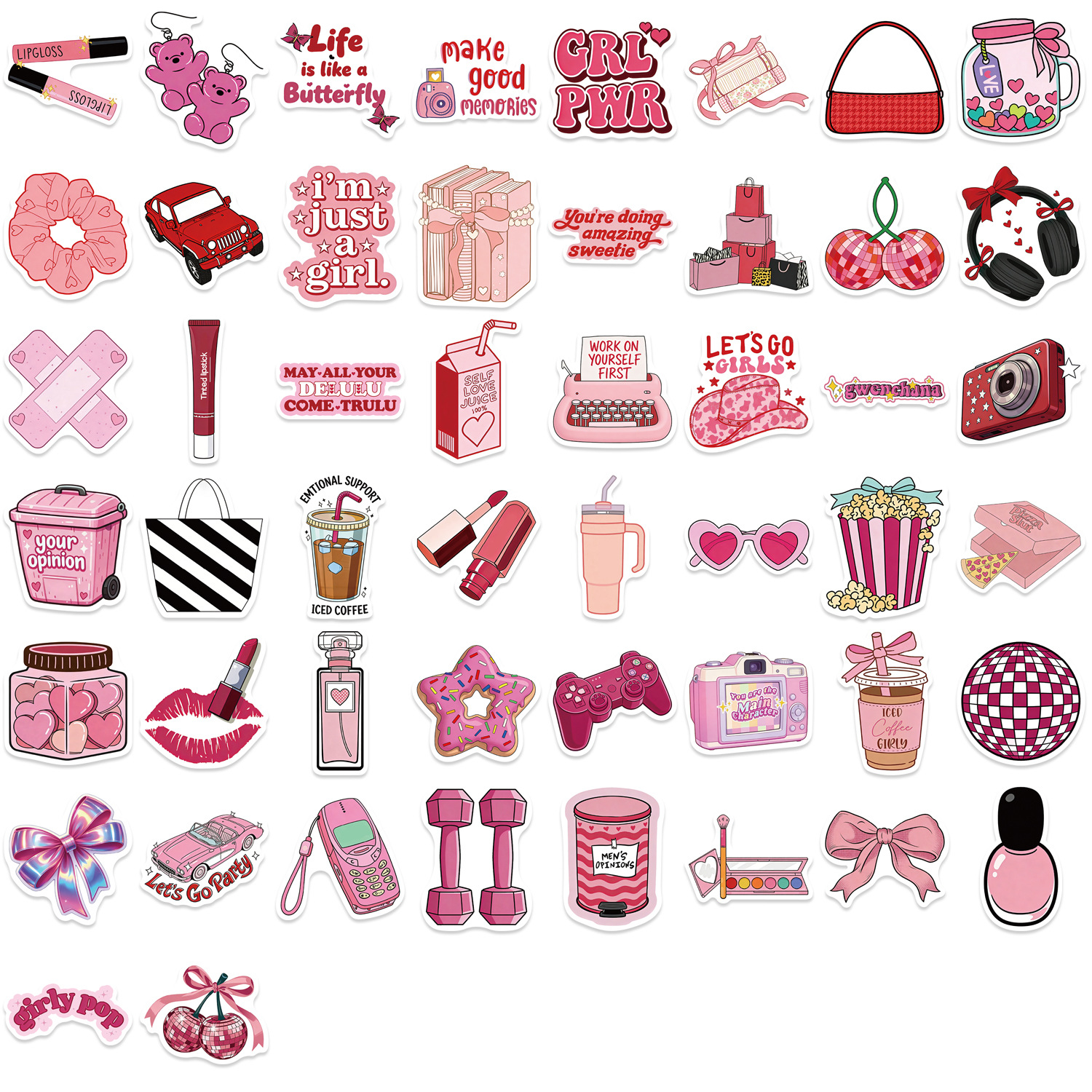 Phone Case Suitcase Guitar Waterproof PVC Stickers 4