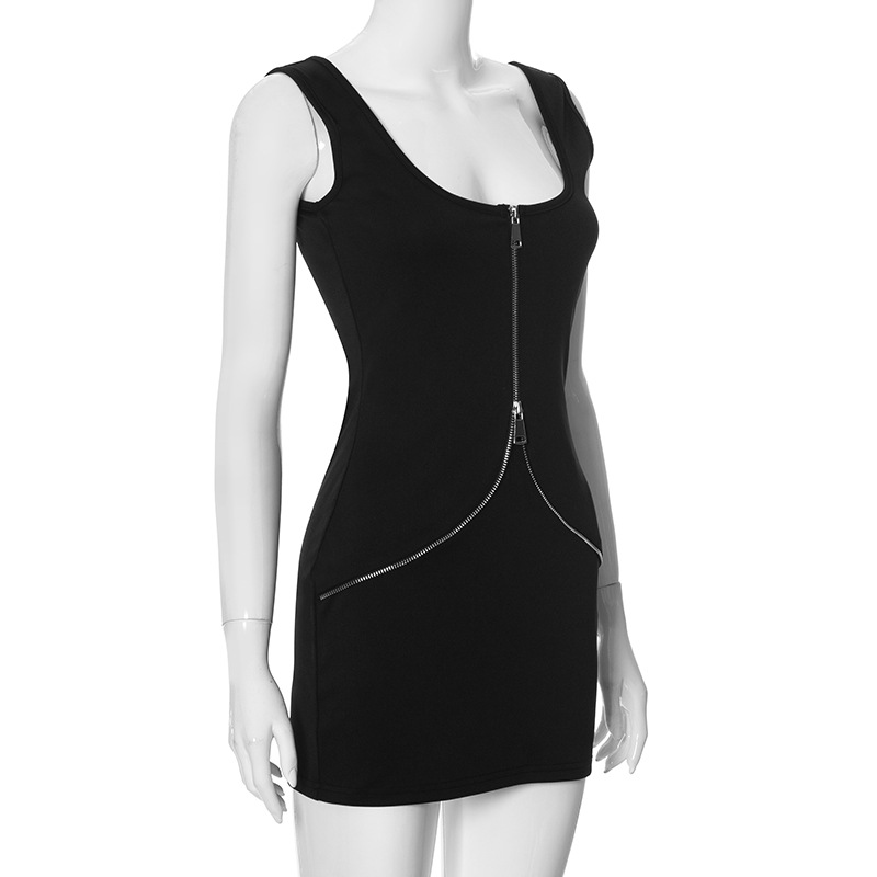 Title 12, Sexy Zipper Sling Body Shaping Dress