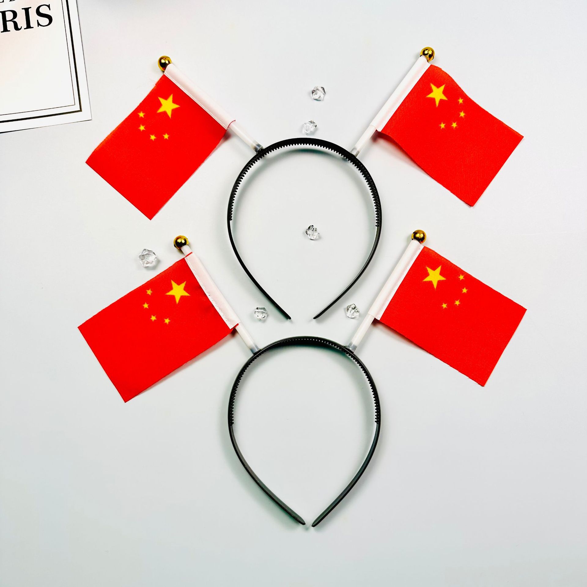 The Five-starred Red Flag Accessories Hair Hoop Barrettes