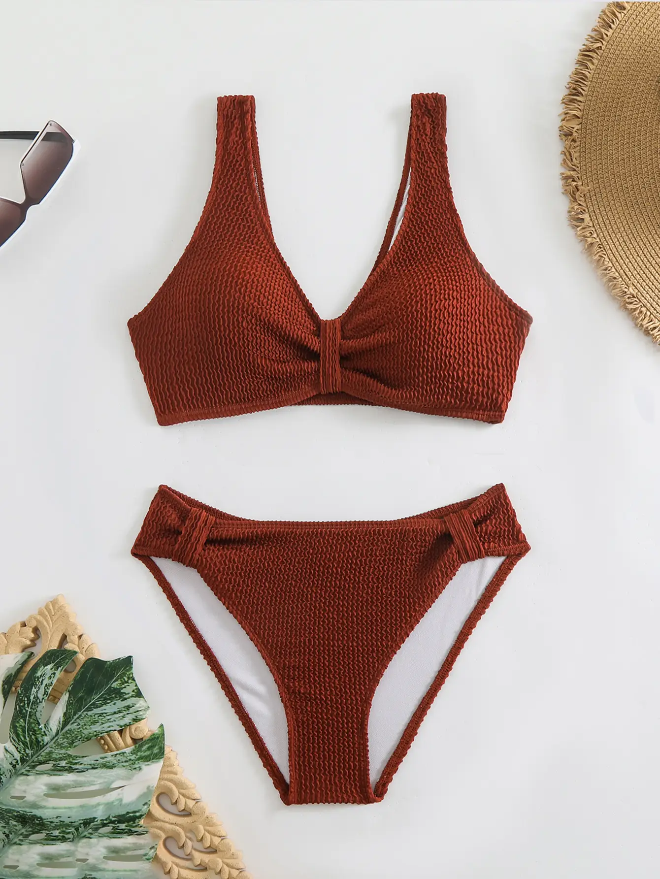 Women's Swimsuit Solid Color Sexy Bikini Swimsuit