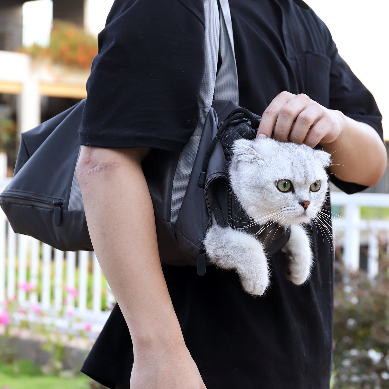 Title 7, Borsa da viaggio per gatti a doppia fodera anti...