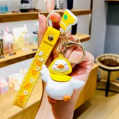 Creative Fashion Duck-shaped Keychain Pendant - White B - View 1