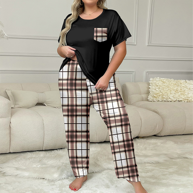 Black Brown Plaid Pants