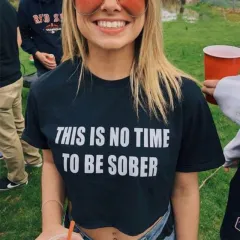 Summer New Round Neck Pullover Short Sleeve Letter Printed Women's Top T-shirt - 4 Style-Xxl - View 1