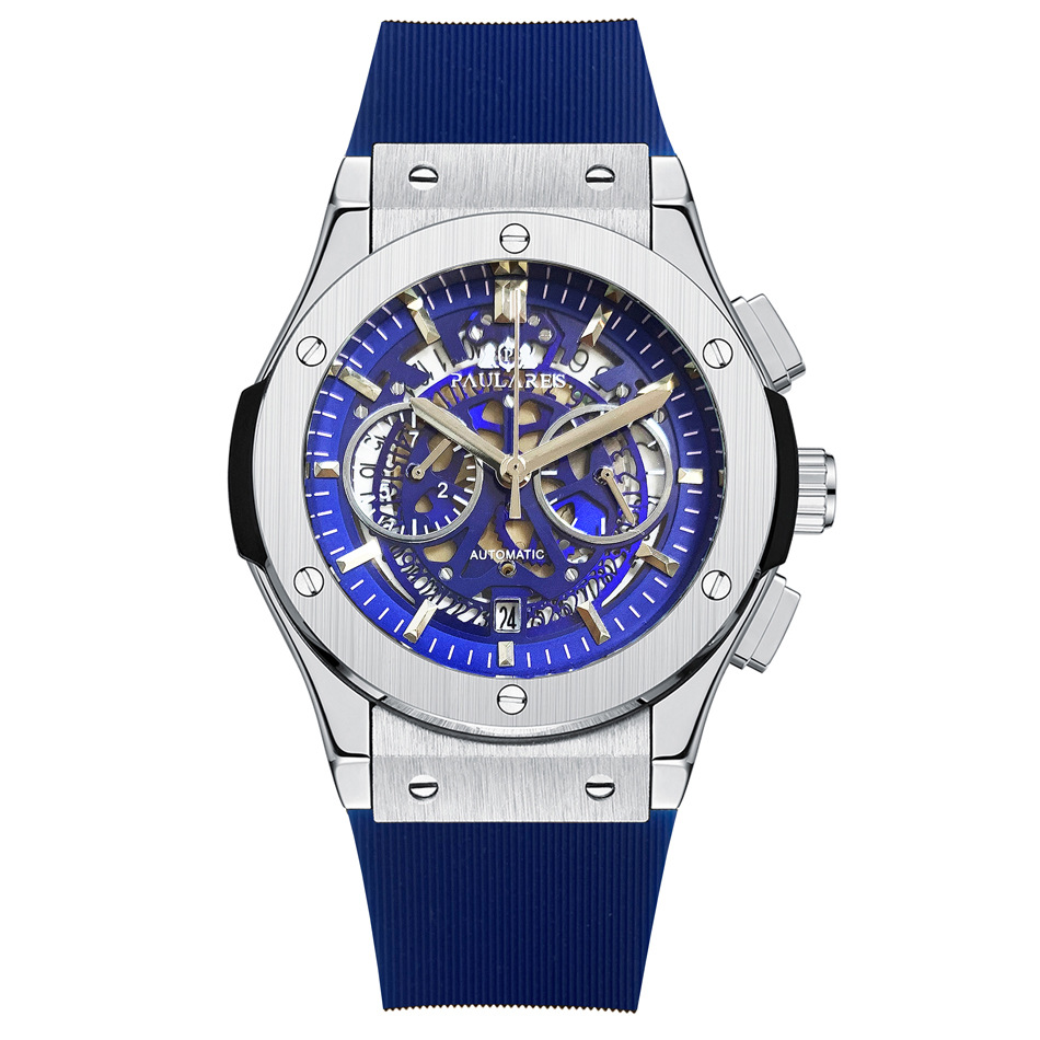 Multifunctional Rubber-Strap Quartz Stopwatch Mens Watch - Jewelry & Watches