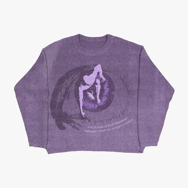 Thickened Pullover Men's And Women's Loose Outer Wear Top Autumn And Winter New Lazy Style Sweater Purple - Shop at LoveMi