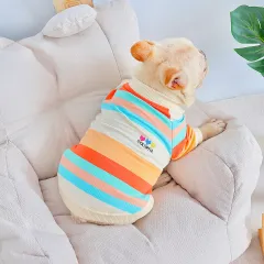 Fashion Colourful Striped Dog Clothes - Colourful Stripes - View 1