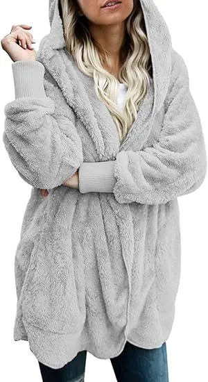 Fashion Women's Wear Plaid Coat Thickened Gray - Shop at LoveMi
