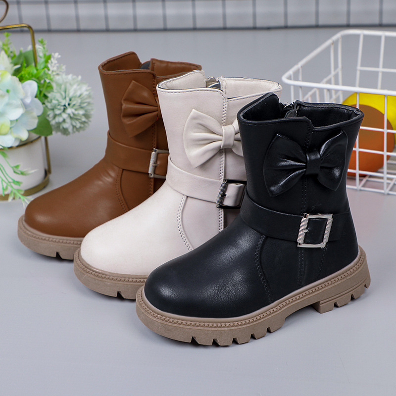 Title 1, Childrens Bow Middle Tube Leather Boots provid...