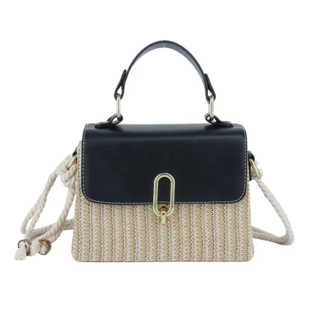 Handbag Western Style One shoulder Versatile Woven Bag Black - Shop at LoveMi
