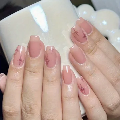 Women's European, American And French Style Pieces Fake Nail Patch