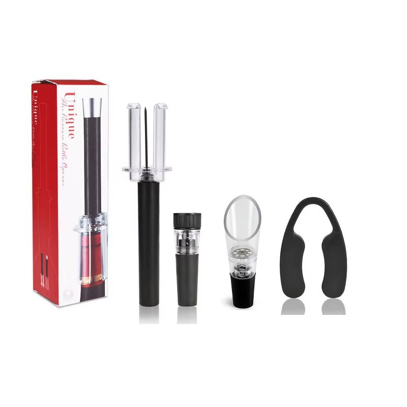 Red Wine Pneumatic Bottle Opener Set