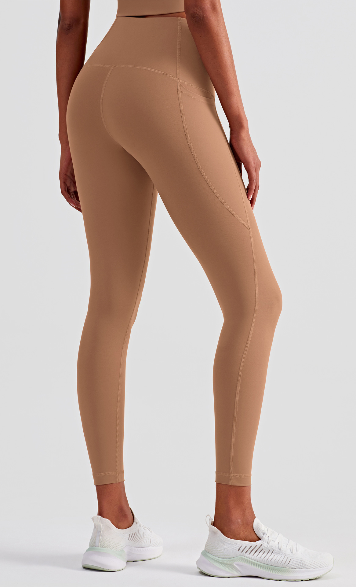 Brushed nylon yoga pants in multiple color options