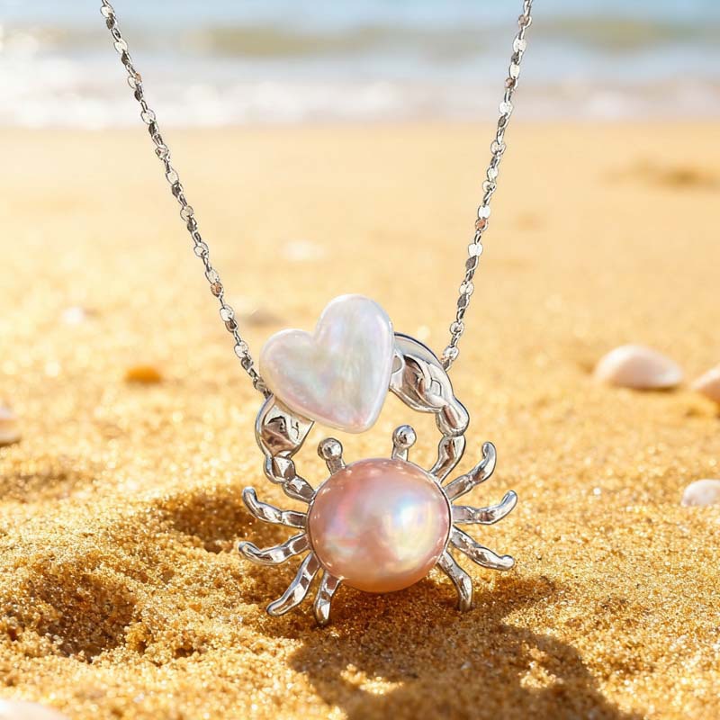 Minimalist And Creative Crab Pearl Necklace For Women