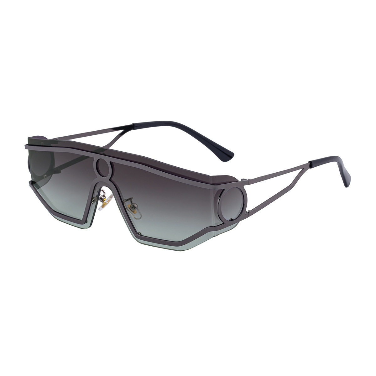 One Piece Mirror Sunglasses For Men Personalized Punk Style Sun Protection