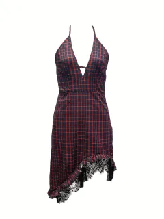 Western Cowboy-style Low-neckline Short Dress - Colour-Xl - View 1