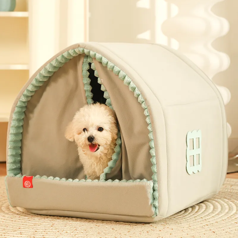 Kennel Winter Warm Small Dog House Closed - Warm Cute House