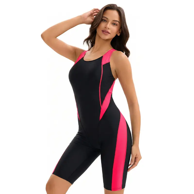Color Matching One-piece Swimsuit For Women