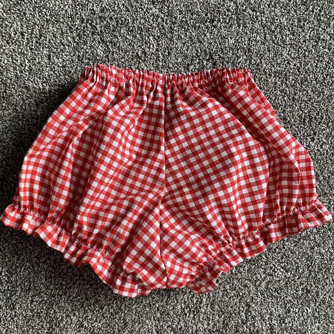 European And American Small Bowknot Plaid Shorts