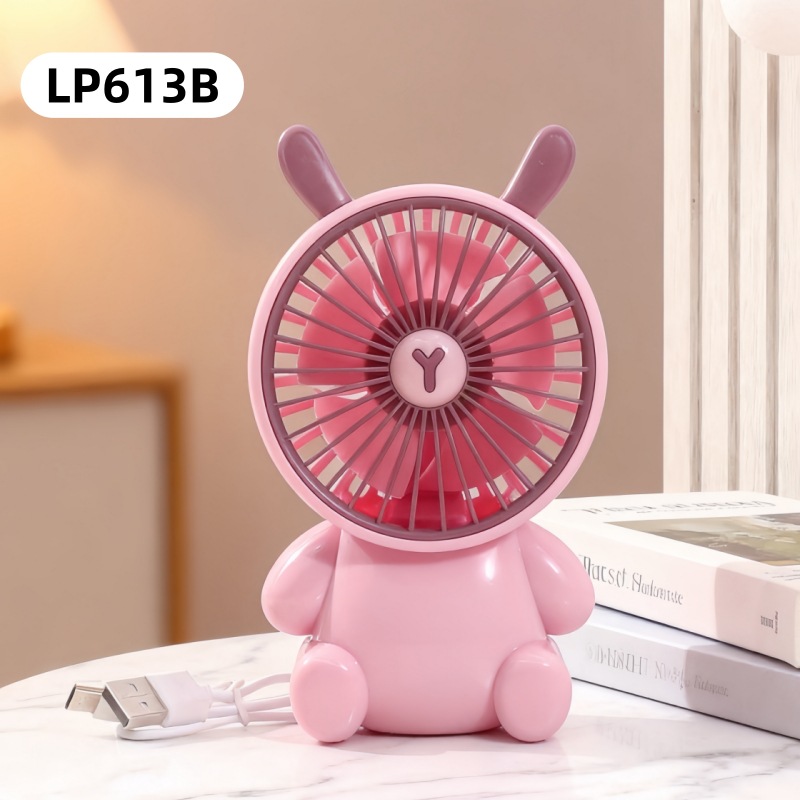 Cartoon Electric Fan Mini Handheld Rechargeable Fan
