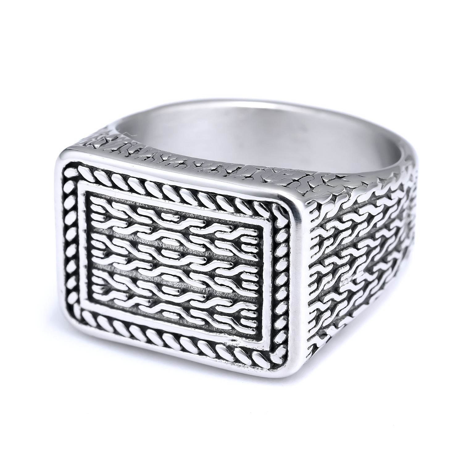 Stainless Steel Wide Band Ring