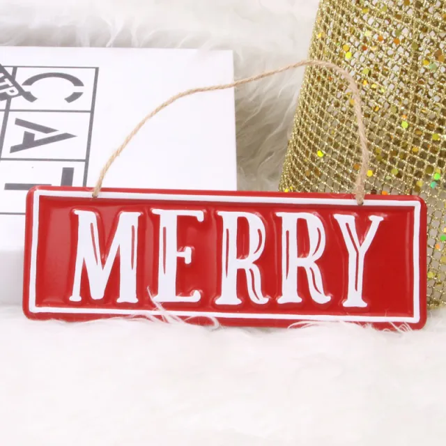 Creative Iron Christmas Word Plate Show Window Decorations D Style - Shop at LoveMi
