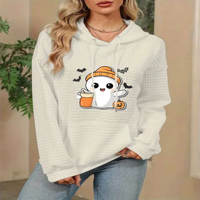 White Hooded Autumn Winter Sweater White - Shop at LoveMi