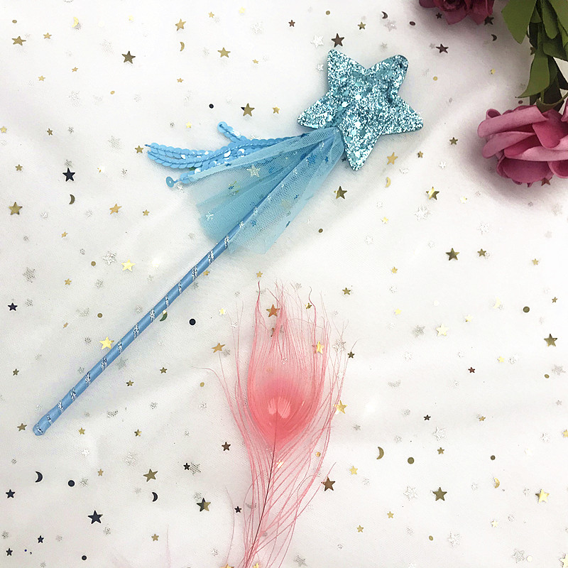 Five-pointed Star Magic Wand Magic Wand Feather Super Fairy Toys For Little Girls