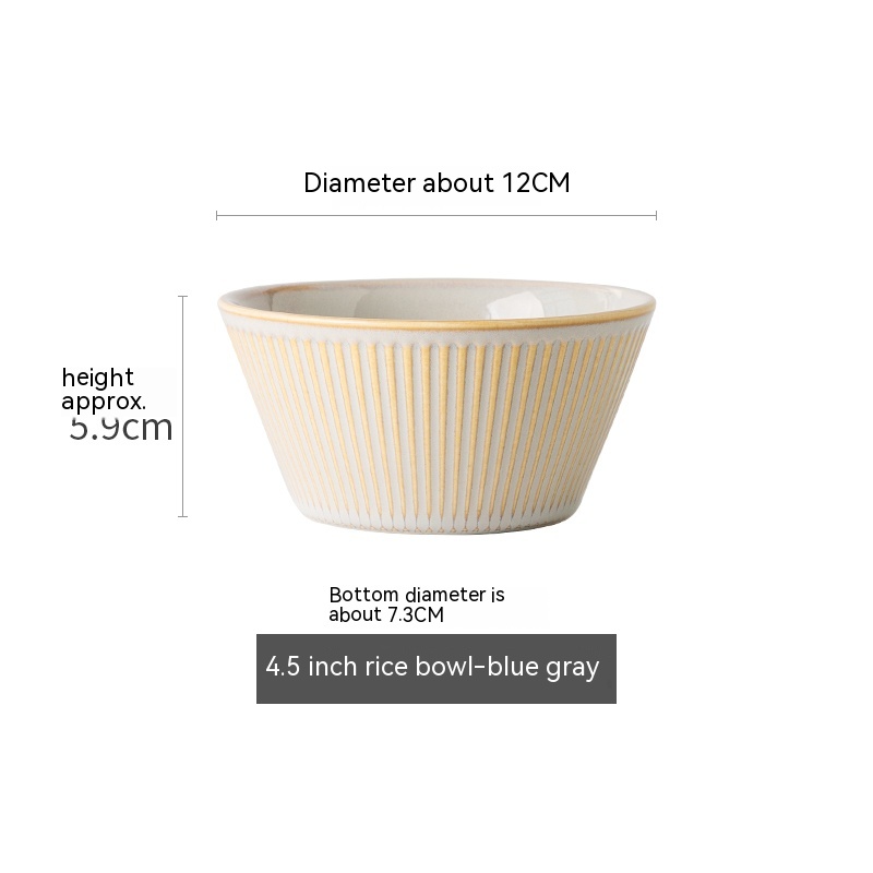 Rice Bowl Blue Gray