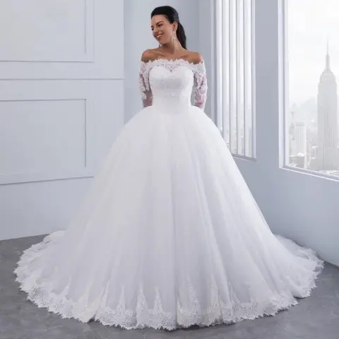 Wedding Bridal Lace Large Tail