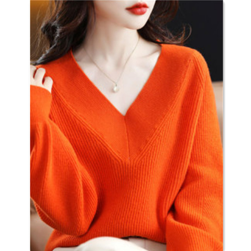 Autumn Fashion Loose Knitted Long Sleeves Fashion Loose Sweater