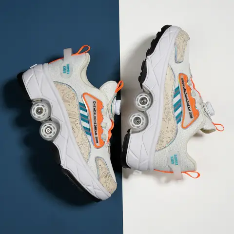 Children's Skates Four-wheel Invisible Deformation