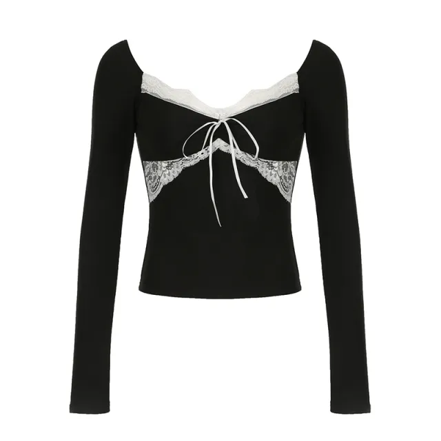 Women's Slim Fit Slimming Long Sleeves T shirt Black - Shop at LoveMi