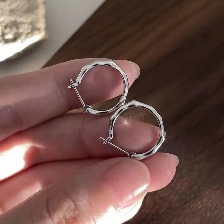 Sterling Silver Niche Irregular Design Simple