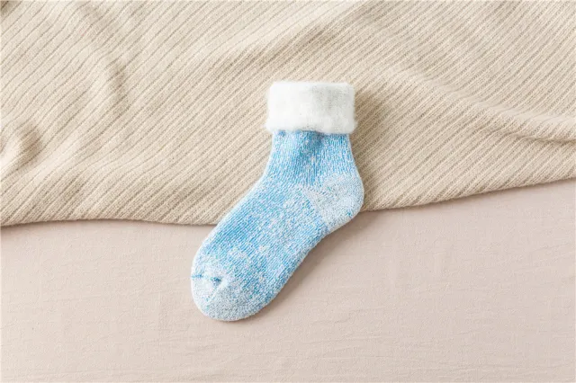 Winter Thick Wool Lined Warm Stockings Blue - Shop at LoveMi