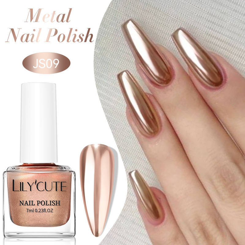 Quick-dry Metallic Mirror Nail Polish, No Baking Required 14
