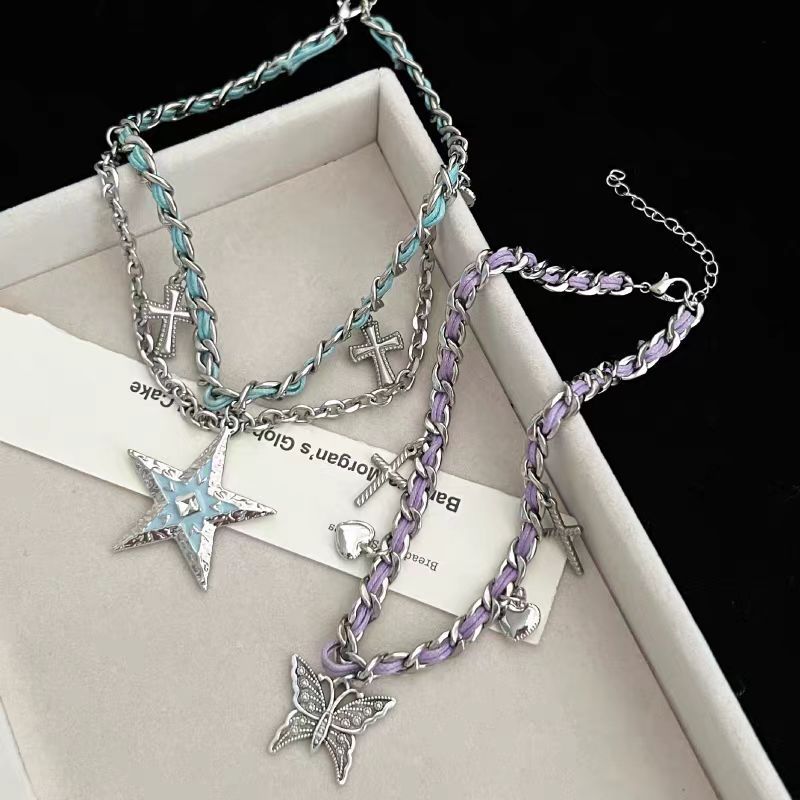 Womens Affordable Luxury Versatile High-end Collarbone Necklace