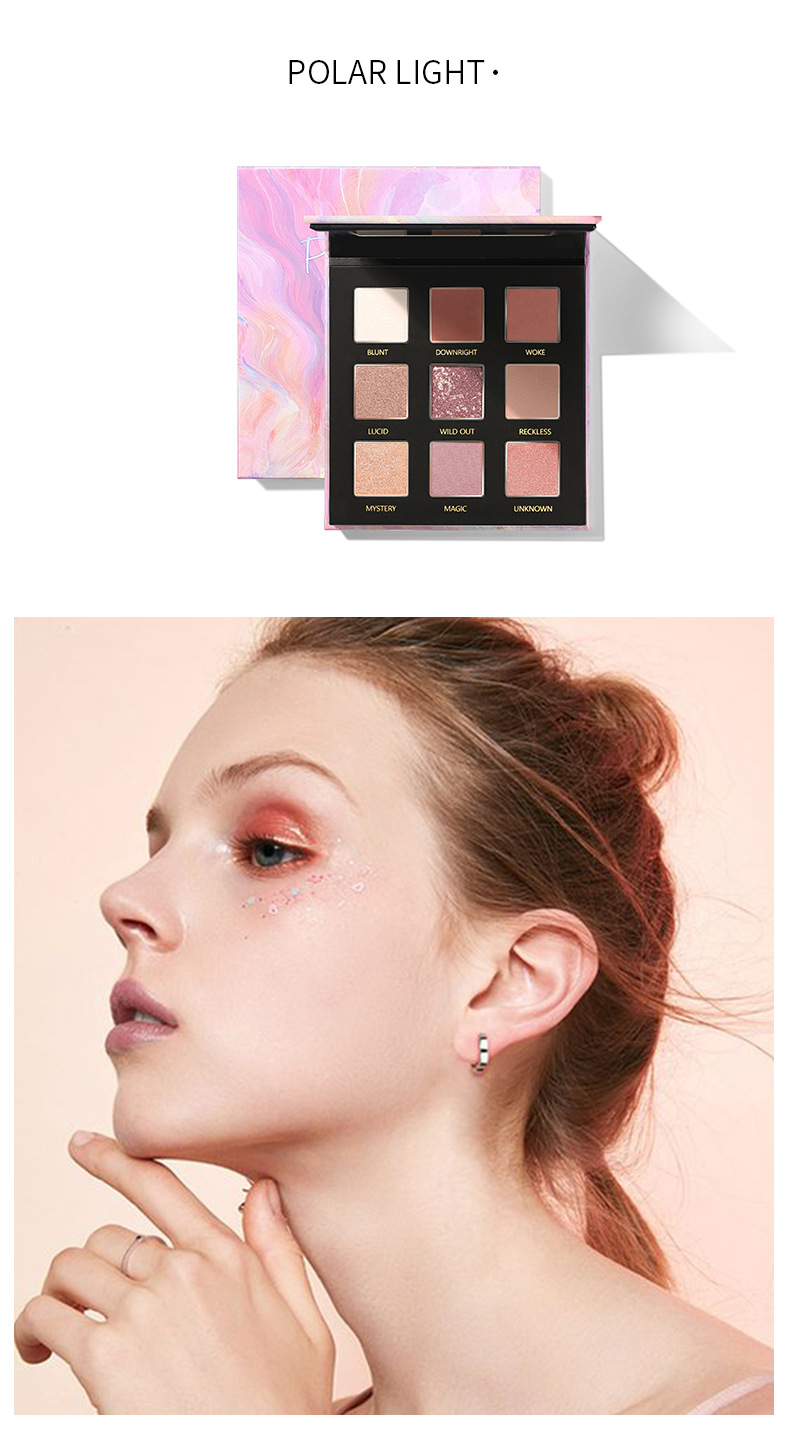 Title 2, Palette ombretti 9 colori matte perla glitter a...