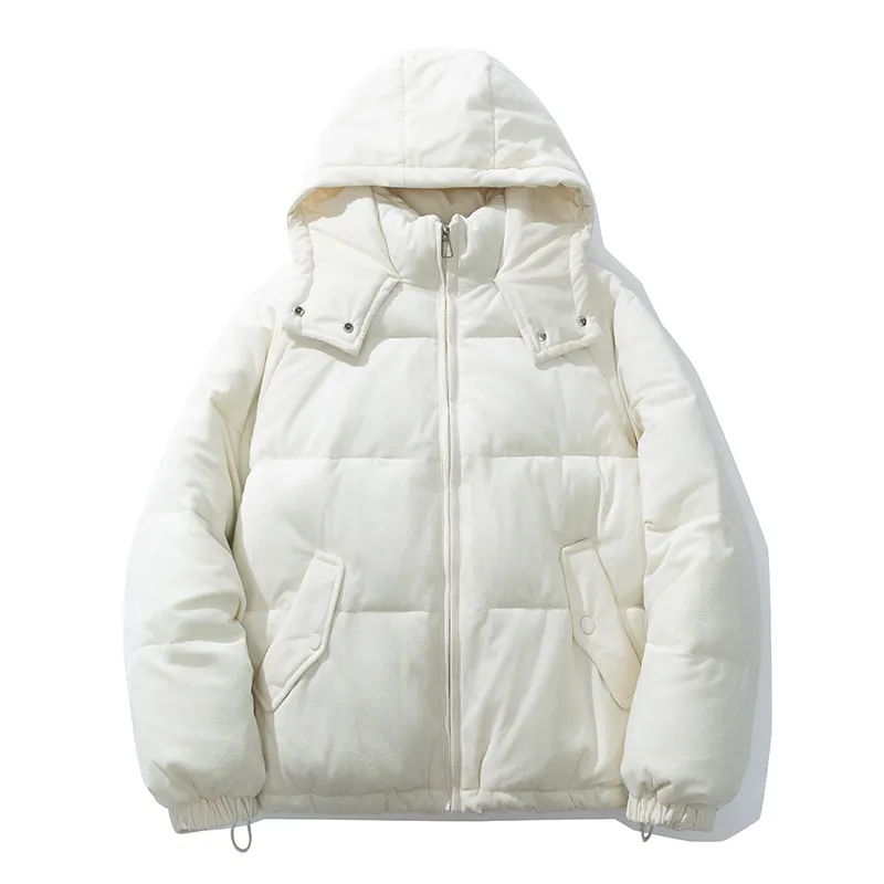 Women's Fashionable New Corduroy Cotton-padded Jacket - White
